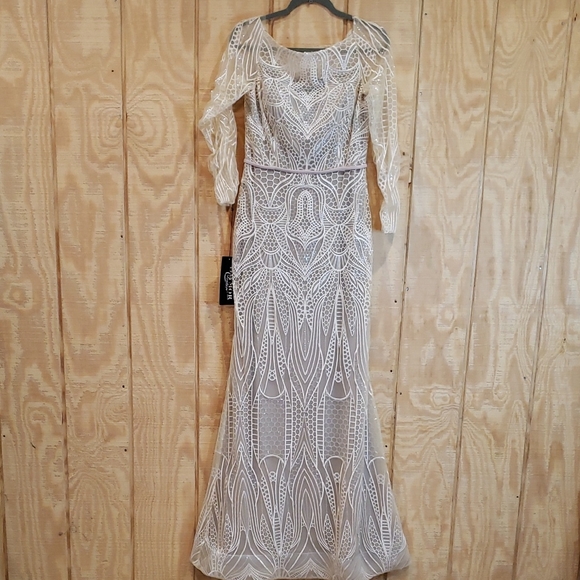 Alexander By Daymor NEW Ivory Embroidered Mermaid Maxi Gown Dress Size 6 #1070 - Picture 2 of 9